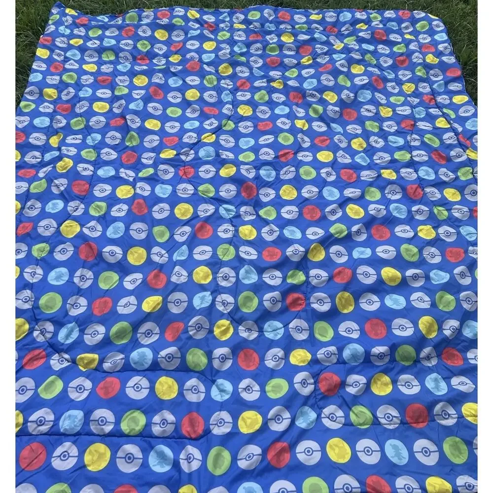 Pokemon Reversible Twin Comforter Pikachu Alola Pokeball 68x80 2019 READ